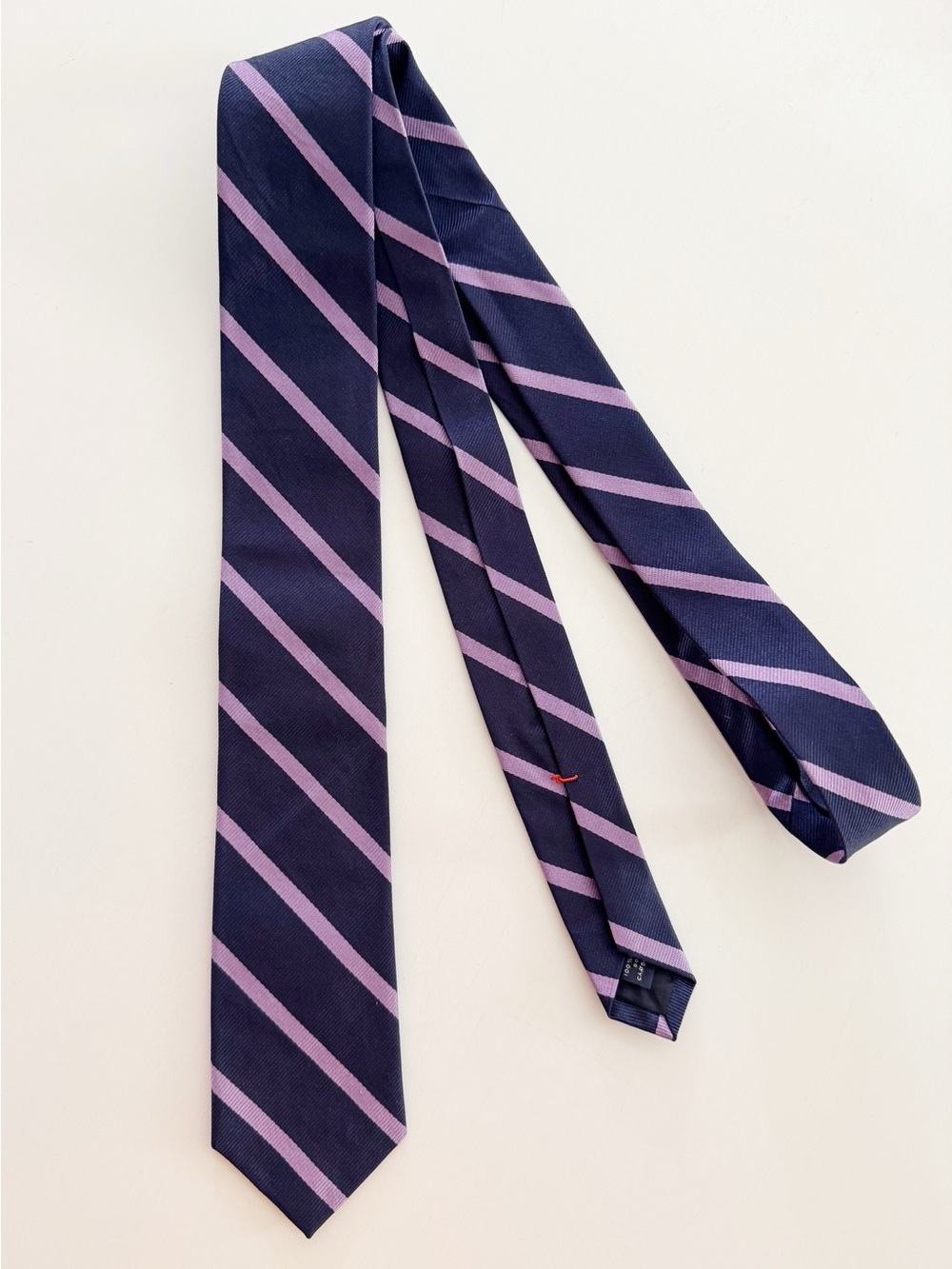 J. Crew Silk Purple Striped Tie